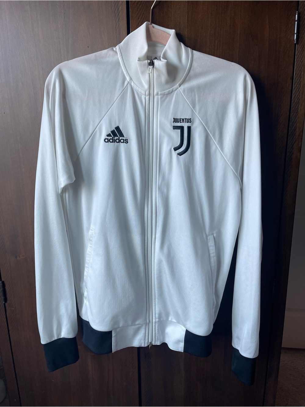 adidas White & Black Juventus Performance Jacket